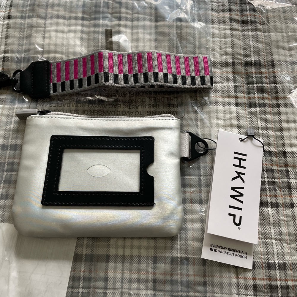 IKWI Pouch with Pink and Gray Strap